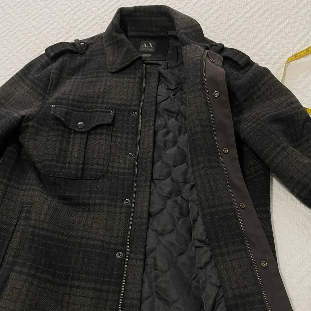 Armani Exchange Military Wool Coat - Picture 11 of 15